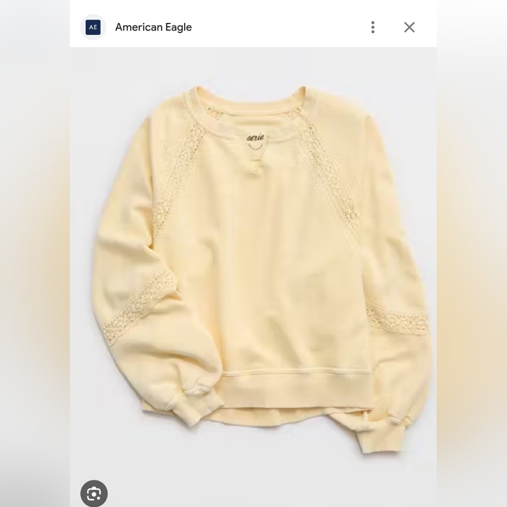 Aerie Hey Crochet Sweatshirt